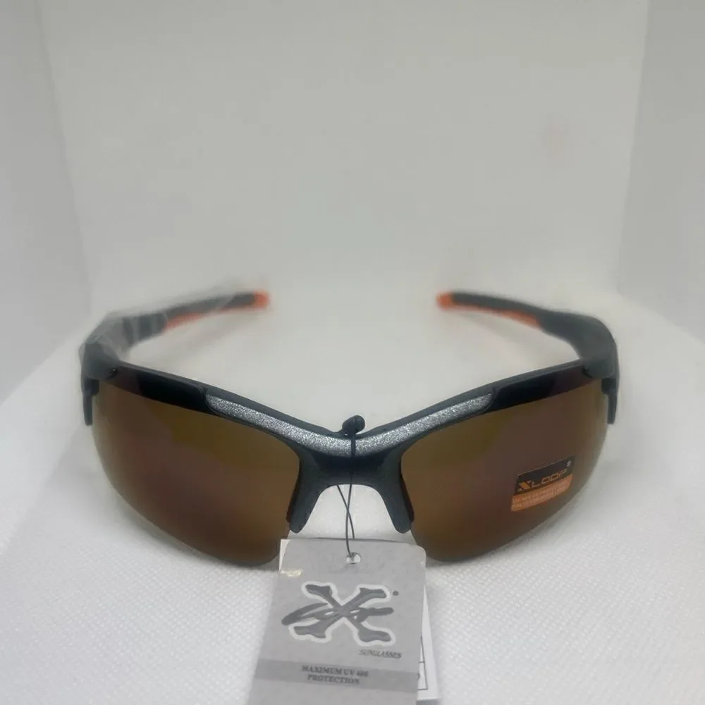 X-Loop Wrap Semi-Rimless Mens Shades Sunglasses
